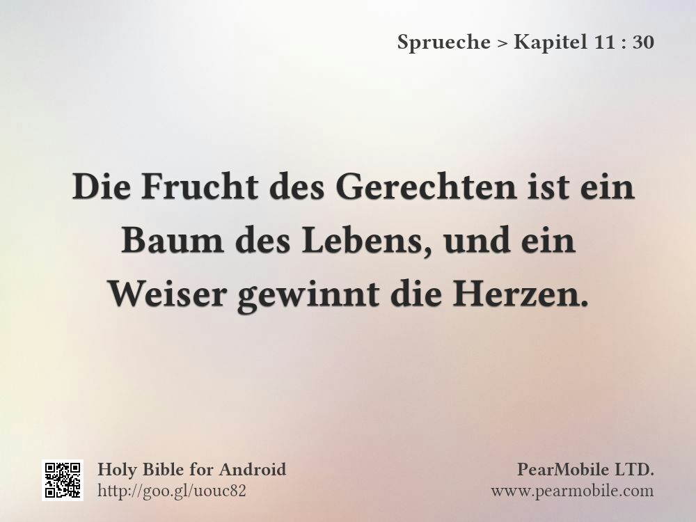 Sprueche, Kapitel 11:30